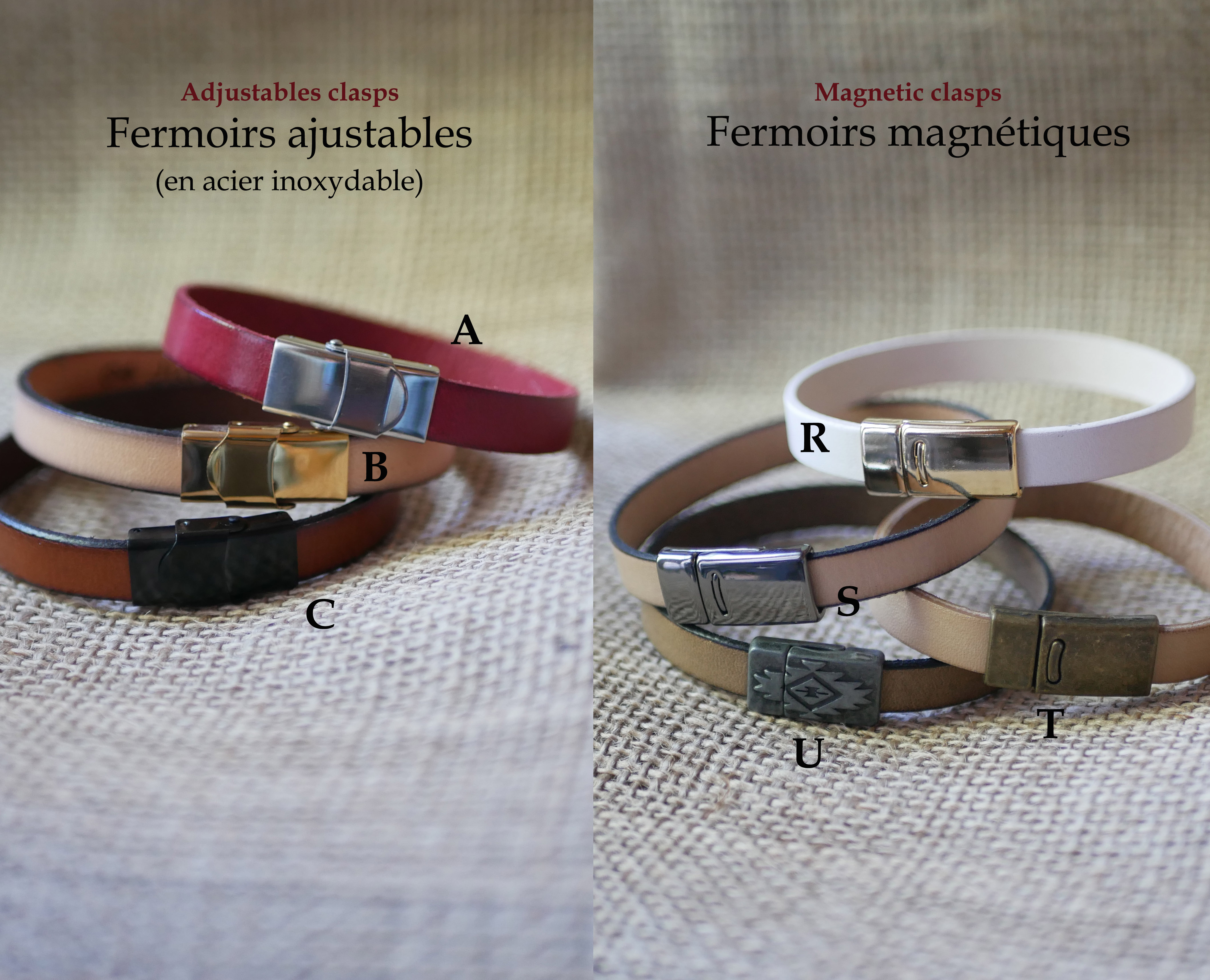 Bracciale in pelle da donna con incisione personalizzata