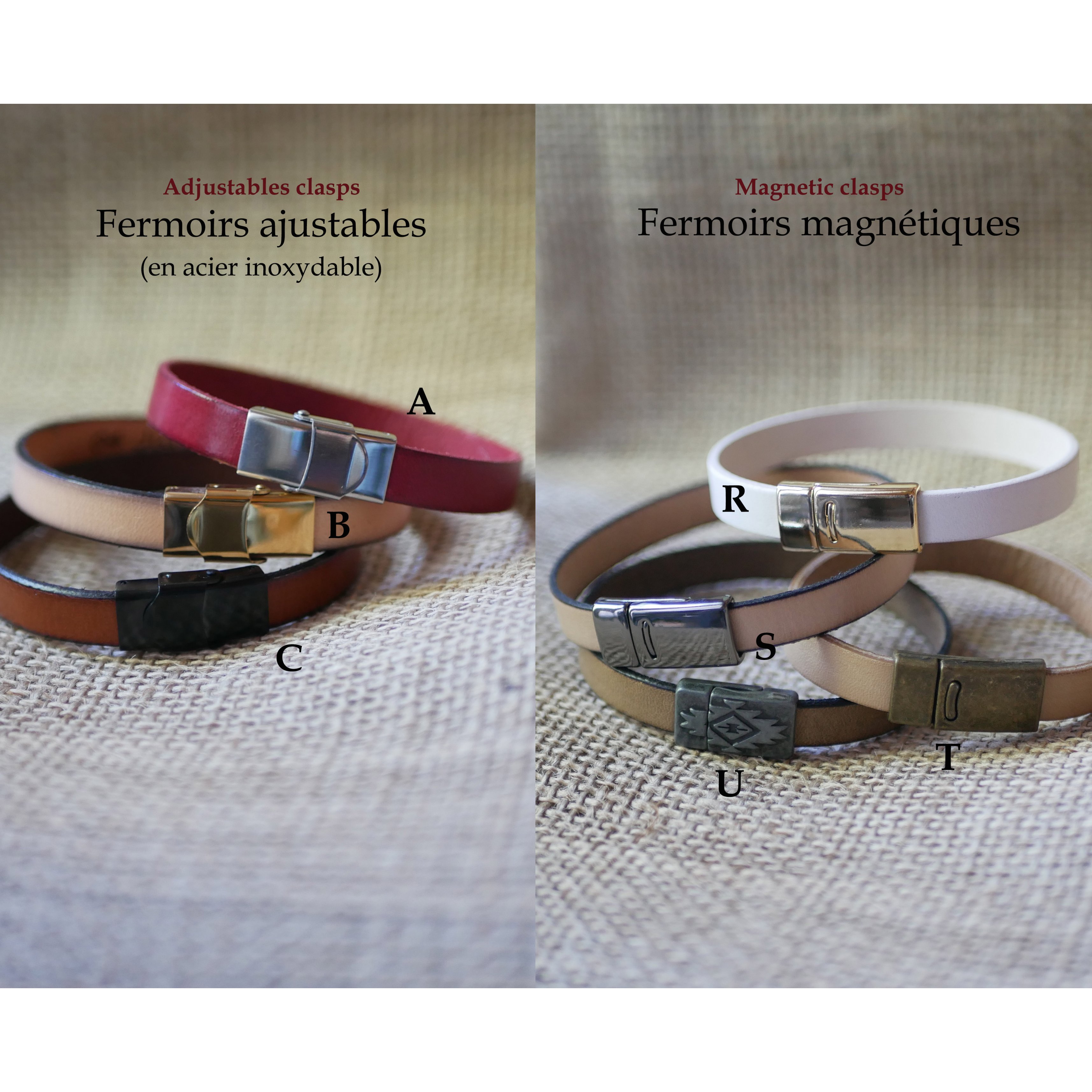 Bracciale in pelle da donna con incisione personalizzata