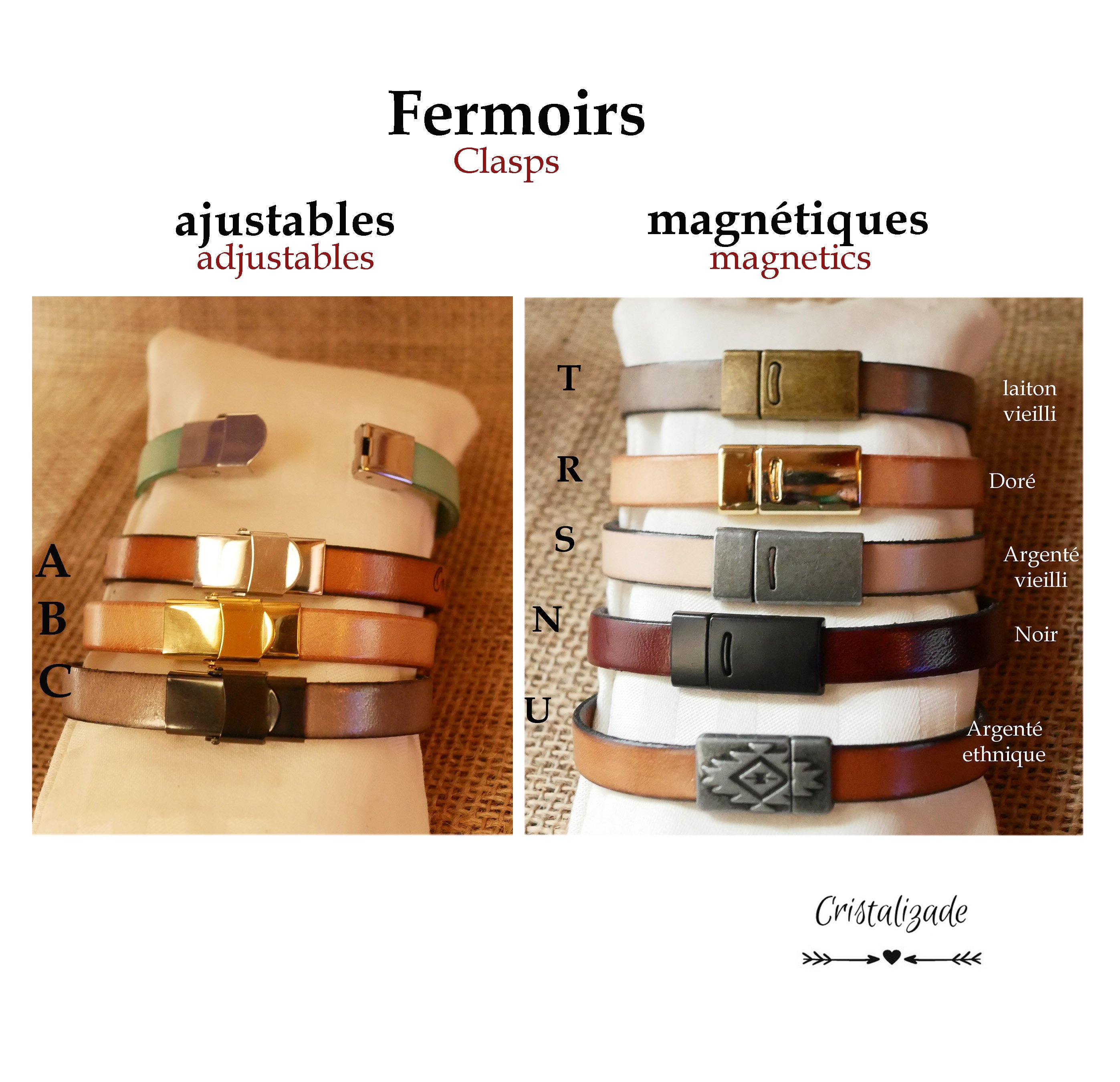 Bracciale in pelle da donna con incisione personalizzata