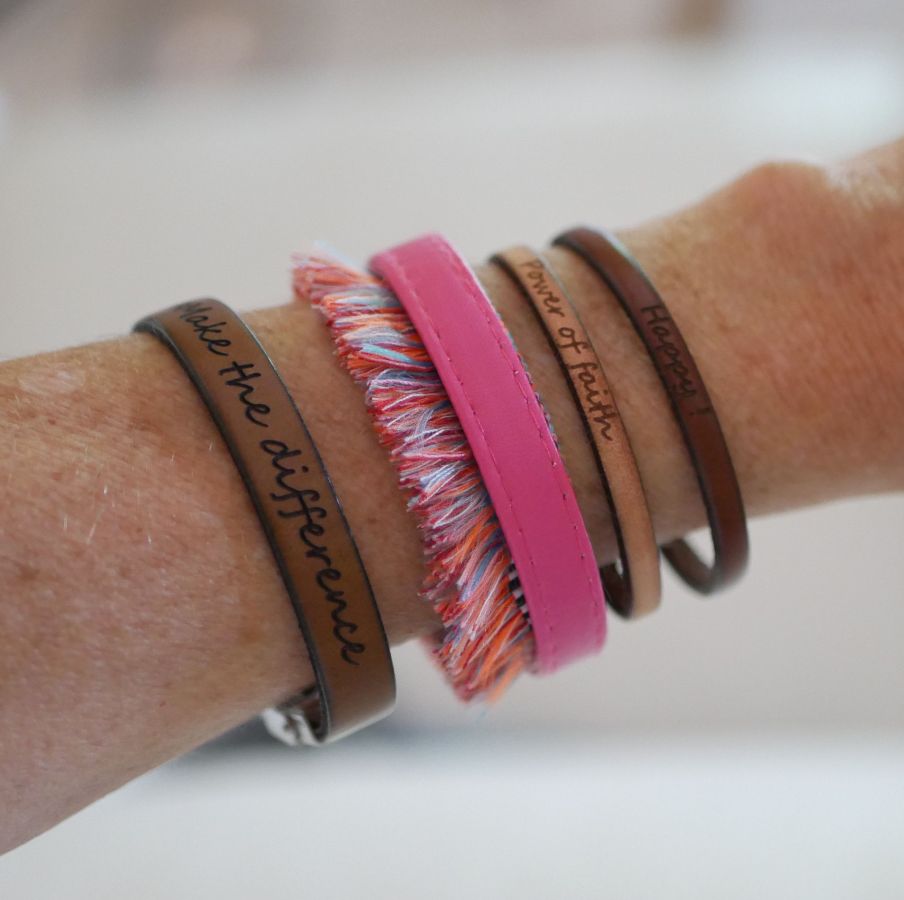 Bracciale da donna in pelle pregiata personalizzabile 