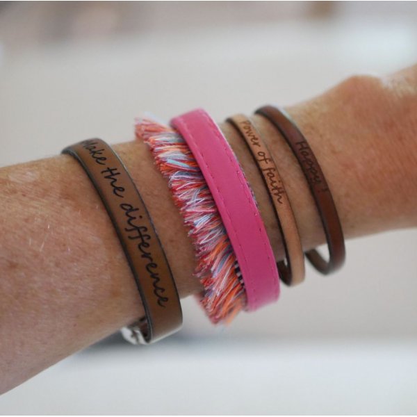 Bracciale da donna in pelle pregiata personalizzabile 