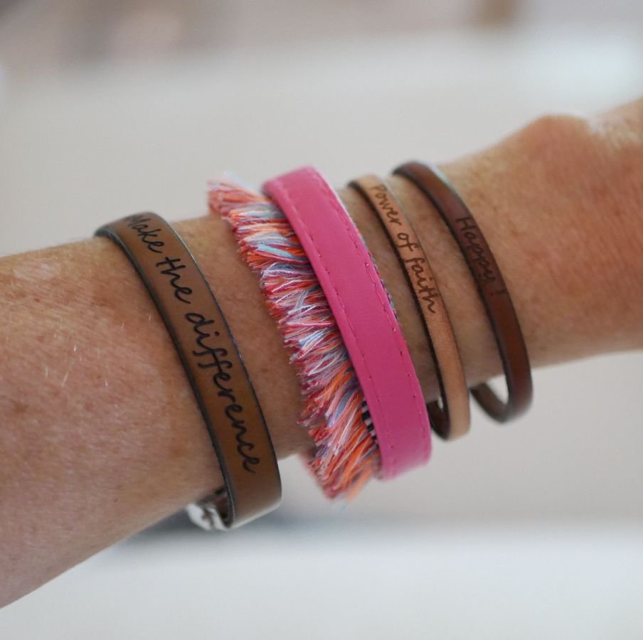 Bracciale da donna in pelle pregiata personalizzabile 