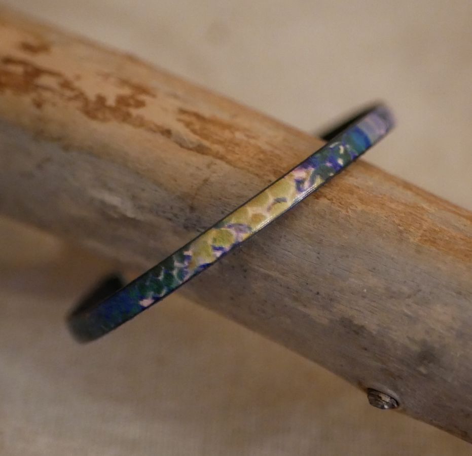 Bracciale da donna in pelle pregiata con stampa impressionista