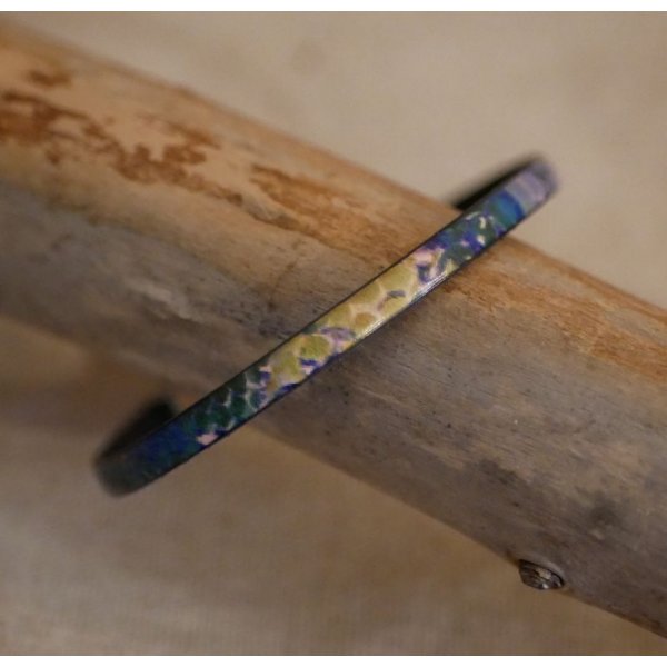 Bracciale da donna in pelle pregiata con stampa impressionista