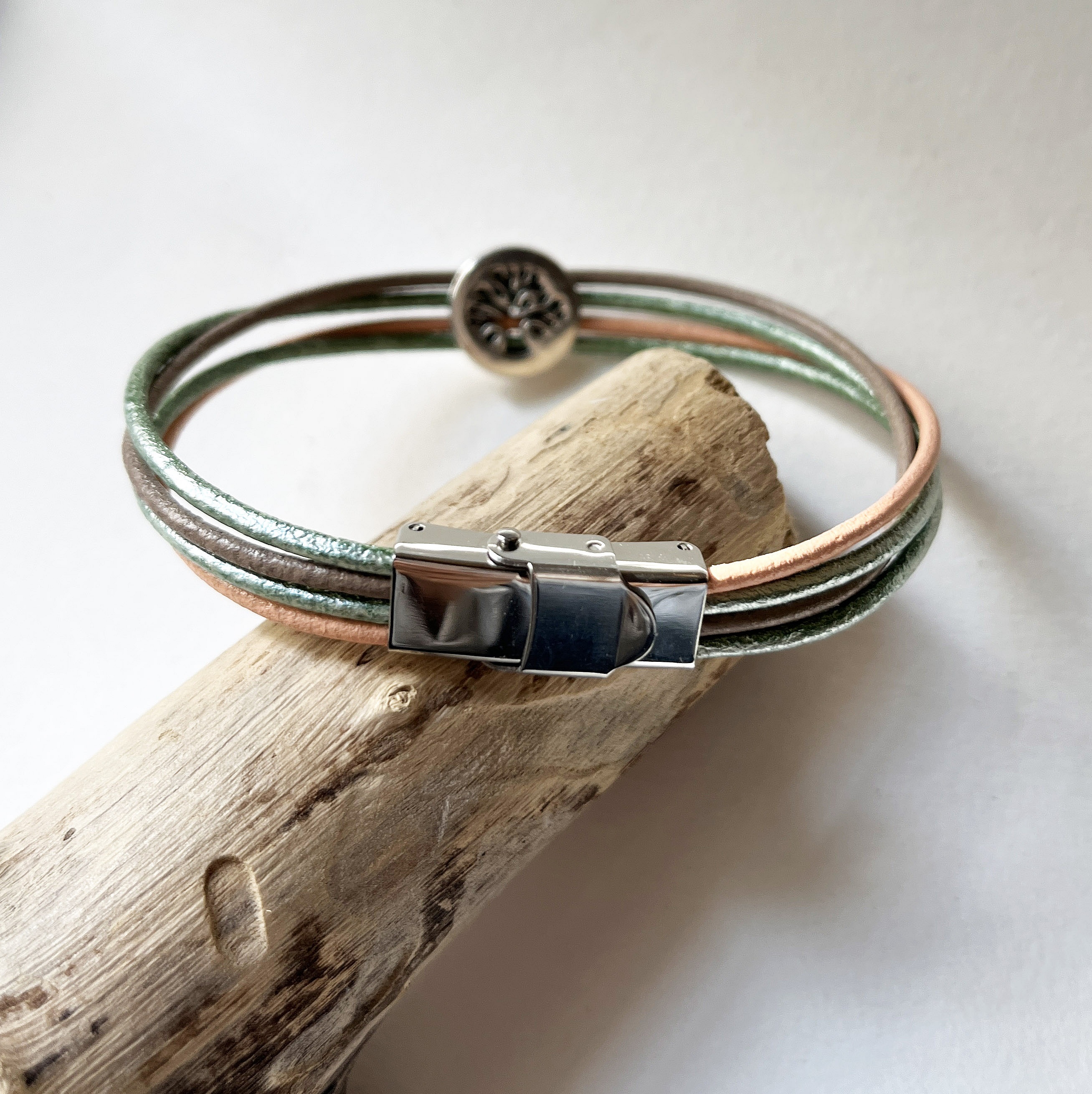 bracelet femme cuir fermoir ajustable réglable