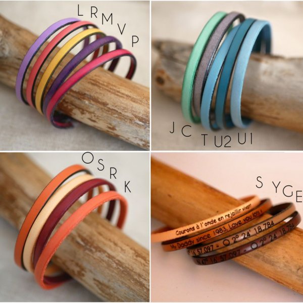 Bracciale da donna in pelle pregiata personalizzabile 