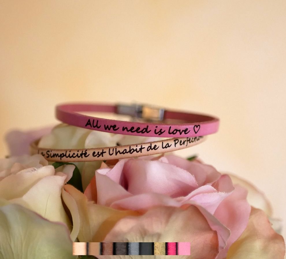 Bracciale da donna in pelle pregiata personalizzabile 
