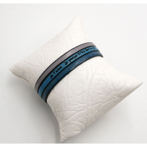 Bracciale a tre in pelle da personalizzare 