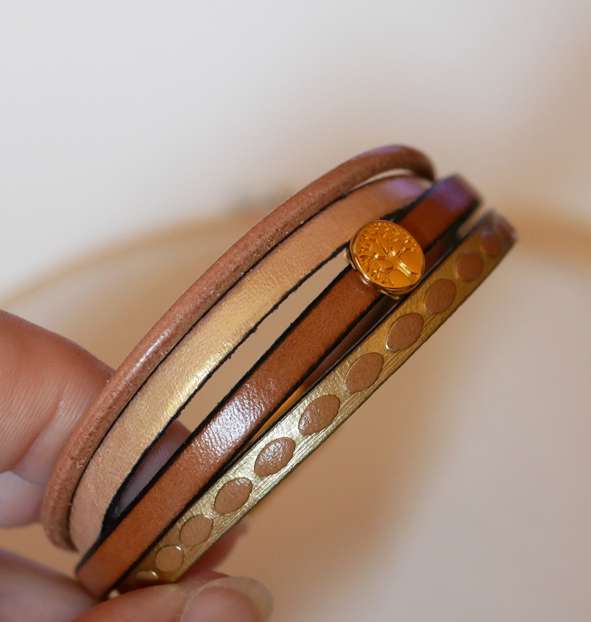 Bracciale da donna in oro con mini albero della vita cabochon