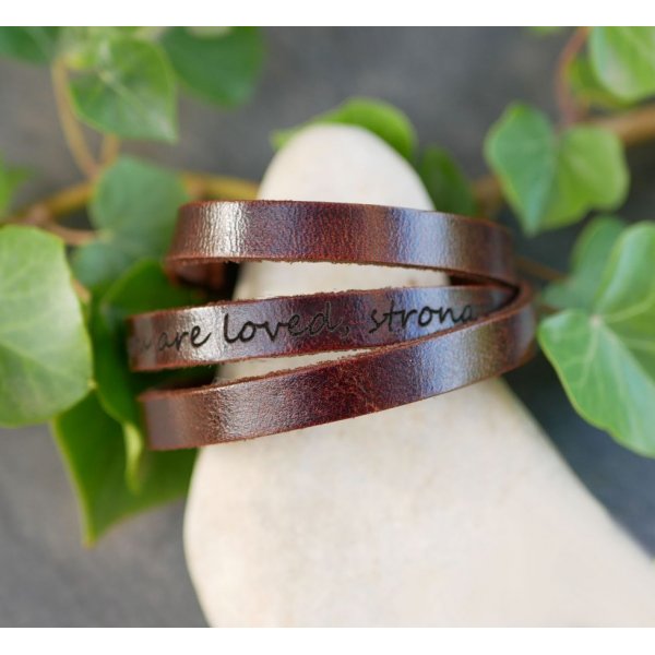 Bracciale misto 3 giri in pelle di colore a scelta