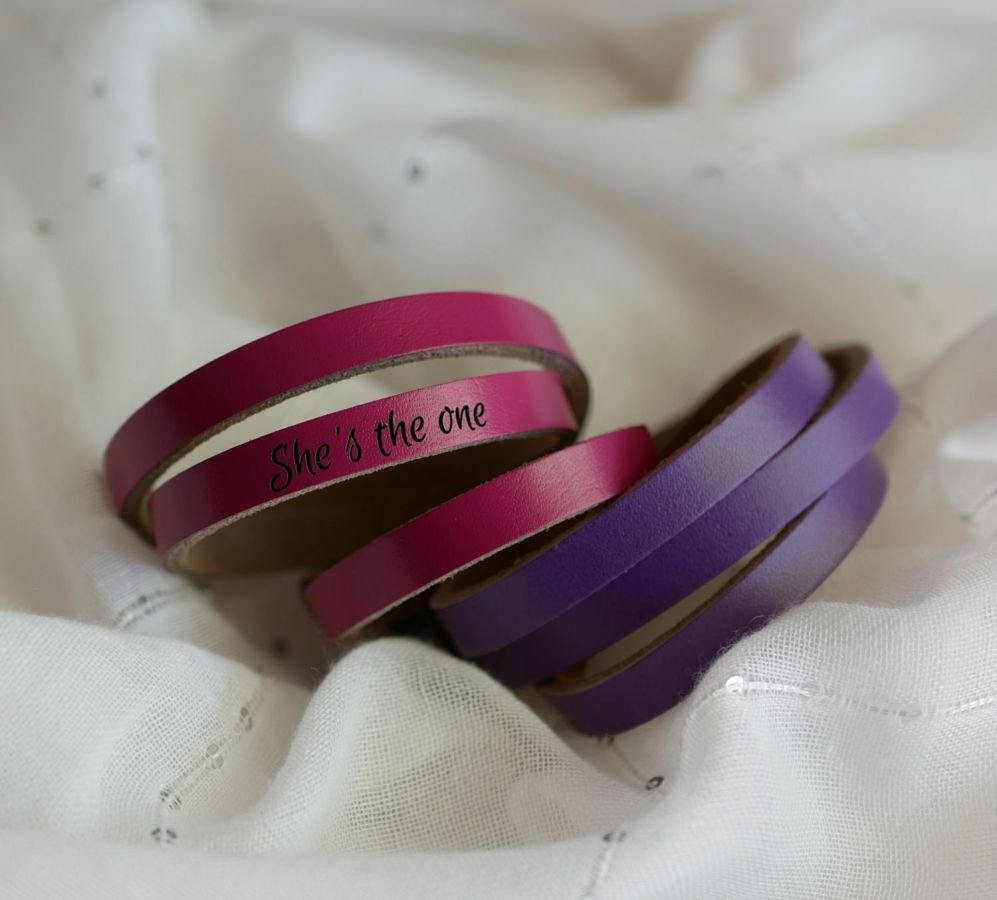 Bracciale misto 3 giri in pelle di colore a scelta