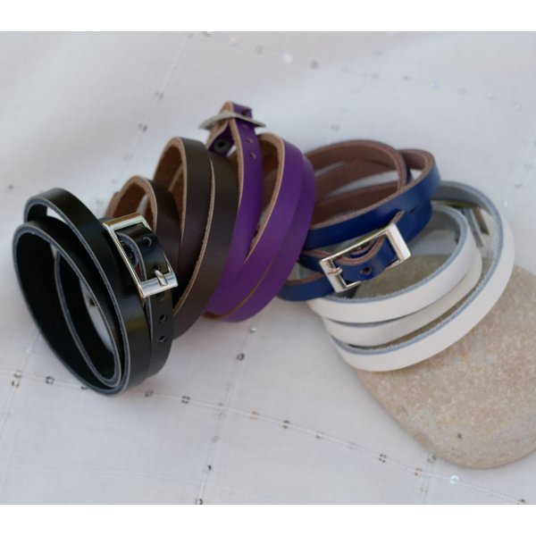 Orologio argento con triplo cinturino in pelle e ciondolo da personalizzare