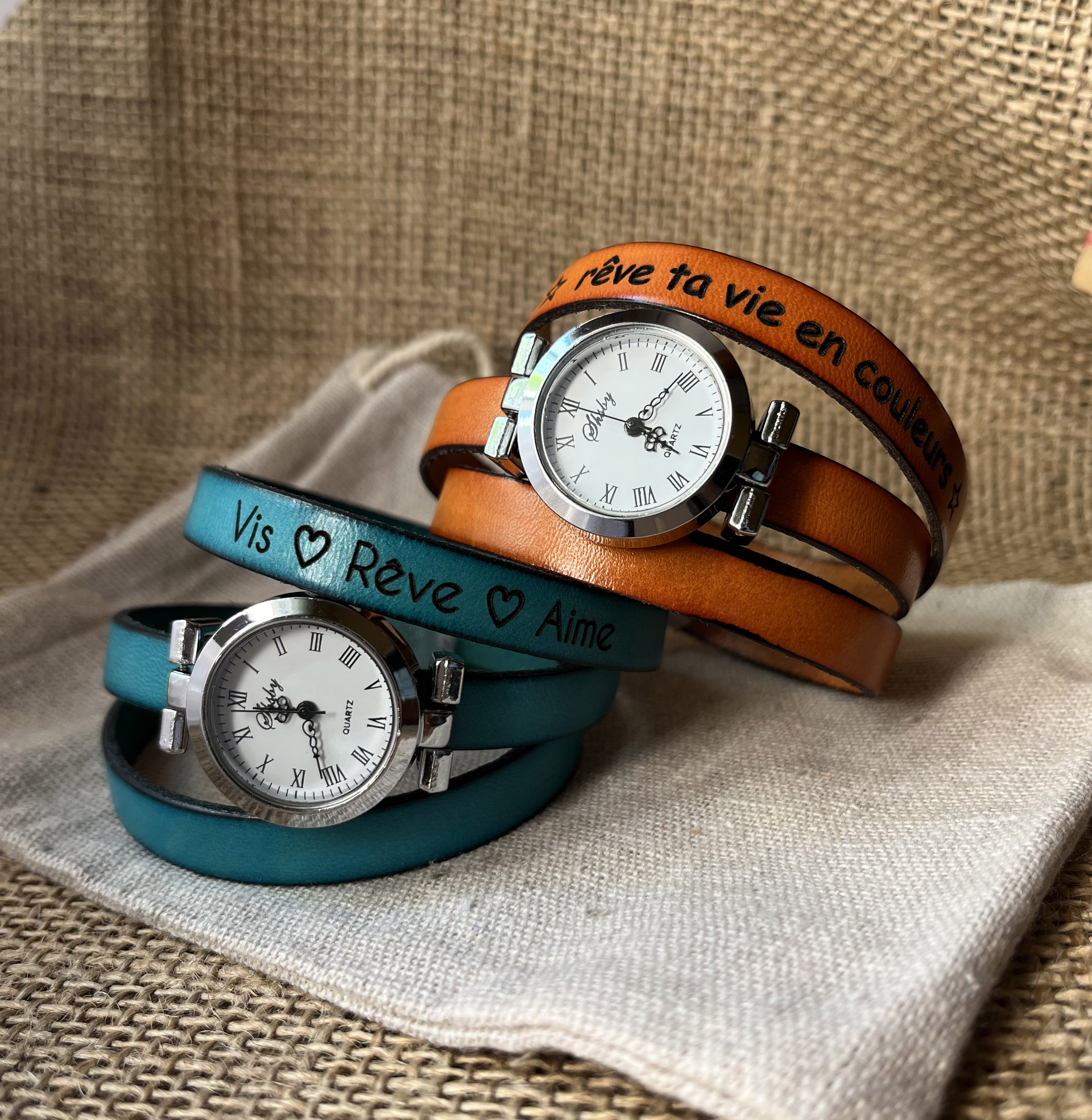 Orologio multigiro personalizzabile con quadrante argentato 