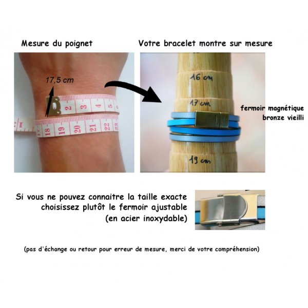 Orologio personalizzabile con quadrante in bronzo e numeri arabi su un cinturino in pelle a 2 giri di lancetta 