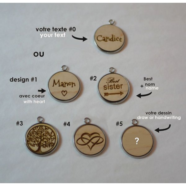 Orologio Triple Tour in duo pelle e cabochon in legno da personalizzare 