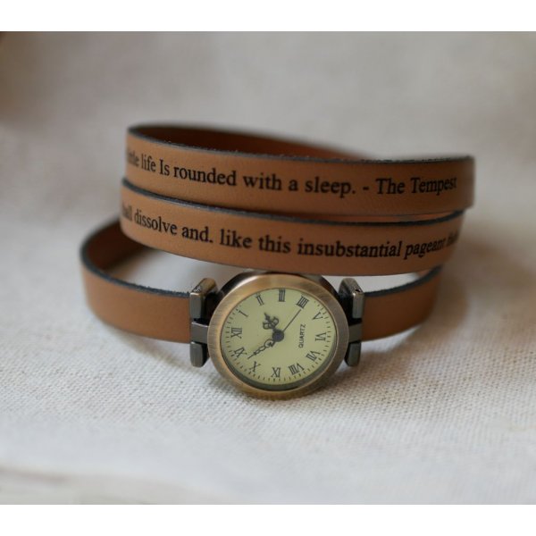 Orologio triplo tour personalizzabile con quadrante bronzo 