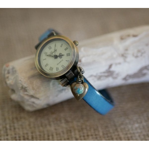 Orologio con quadrante in bronzo e cinturino in pelle personalizzabile