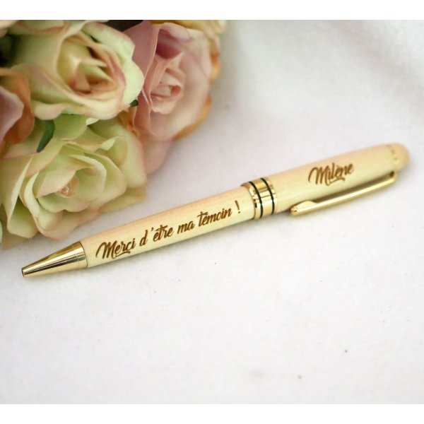 Borsa regalo da donna con penna in legno incisa + tracolla in pelle personalizzabile + portachiavi 