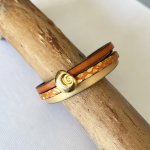 Bracciale da donna in oro Conchiglia in oro e arancio