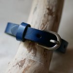 Bracciale da uomo in pelle blu da personalizzare 