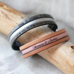 Bracciale a tre in pelle da personalizzare 